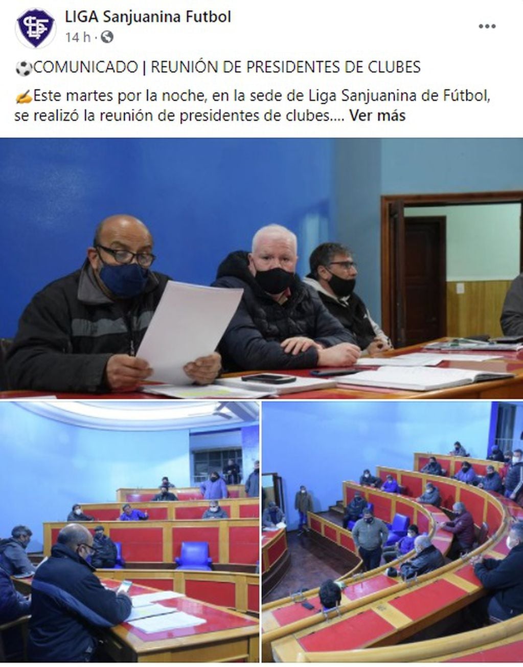 Reunión en la Liga Sanjuanina de Fútbol