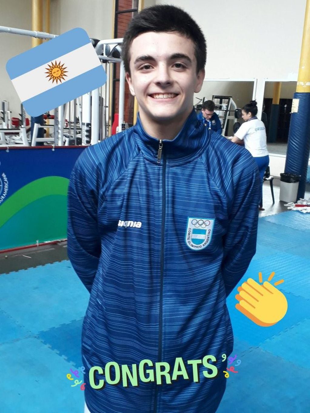 El karateca argentino Juan Salsenich Martínez va en busca de una nueva medalla para Argentina en Buenos Aires 2018.