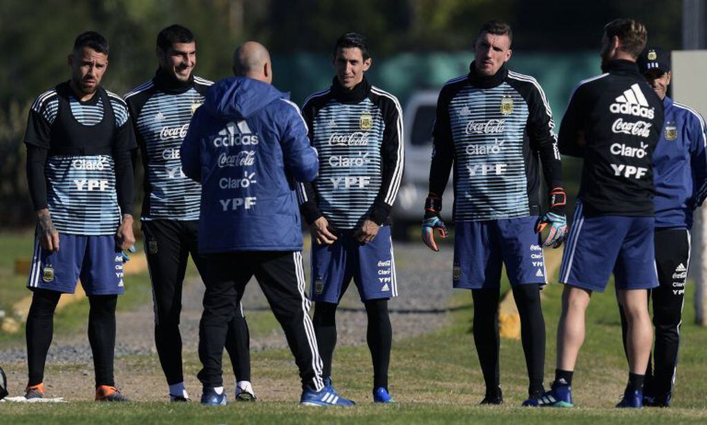 El entrenamiento de la Selección Argentina.