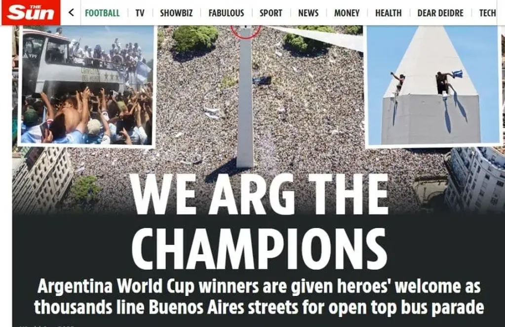 Así reflejaron los medios del mundo los festejos en la Argentina.