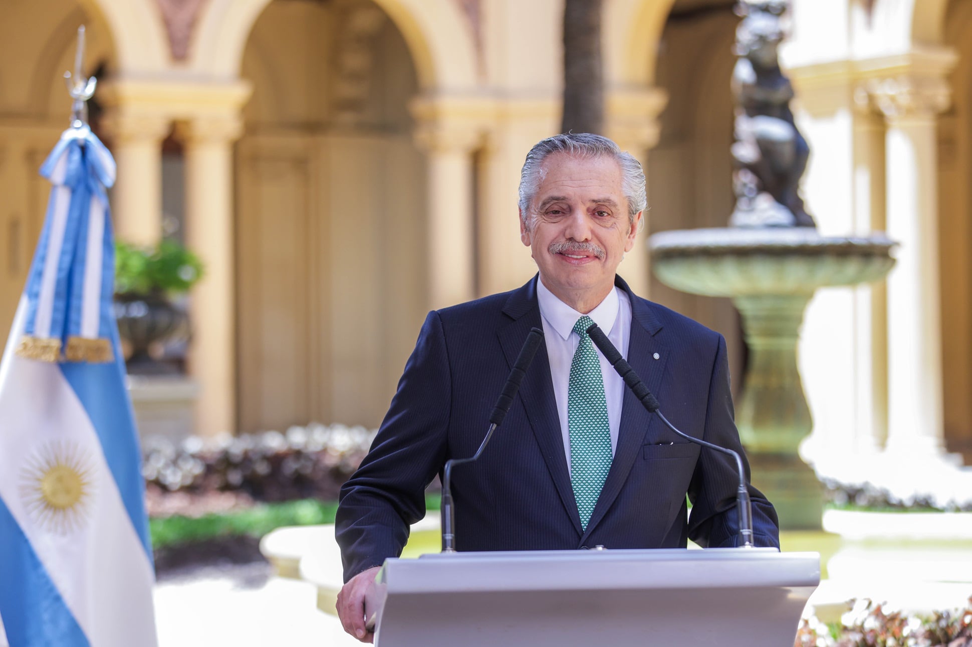 Alberto Fernandez dio su último discurso como presidente.  (Prensa Presidencia)