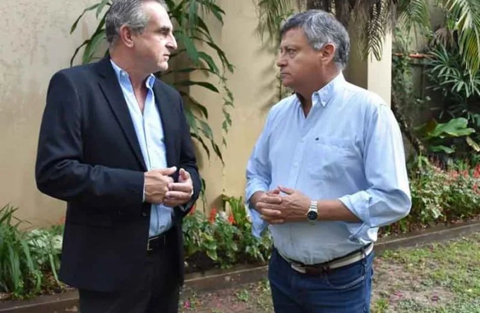 Domingo Peppo recibió la visita de Agustín Rossi para buscar generar una unidad peronista en las eleccciones de 2019.