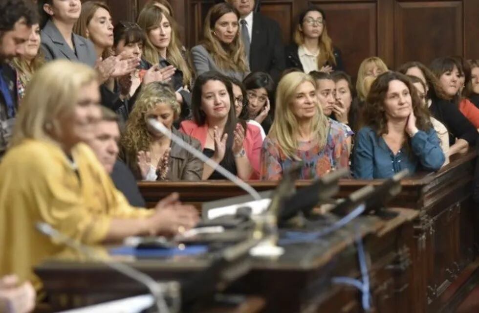 Legisladoras y funcionarias en materia de Género de toda la provincia celebran la media sanción en Diputados.