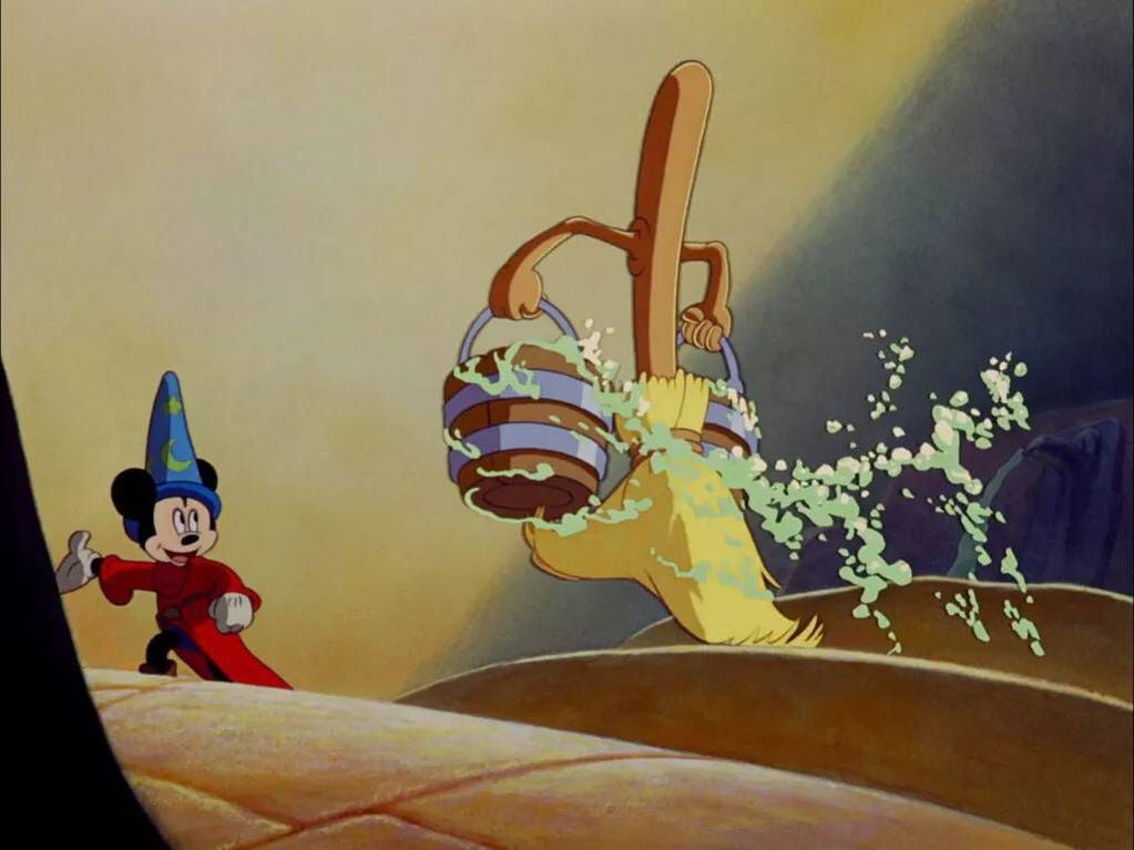 Mickey Mouse en Fantasía del año 1940.