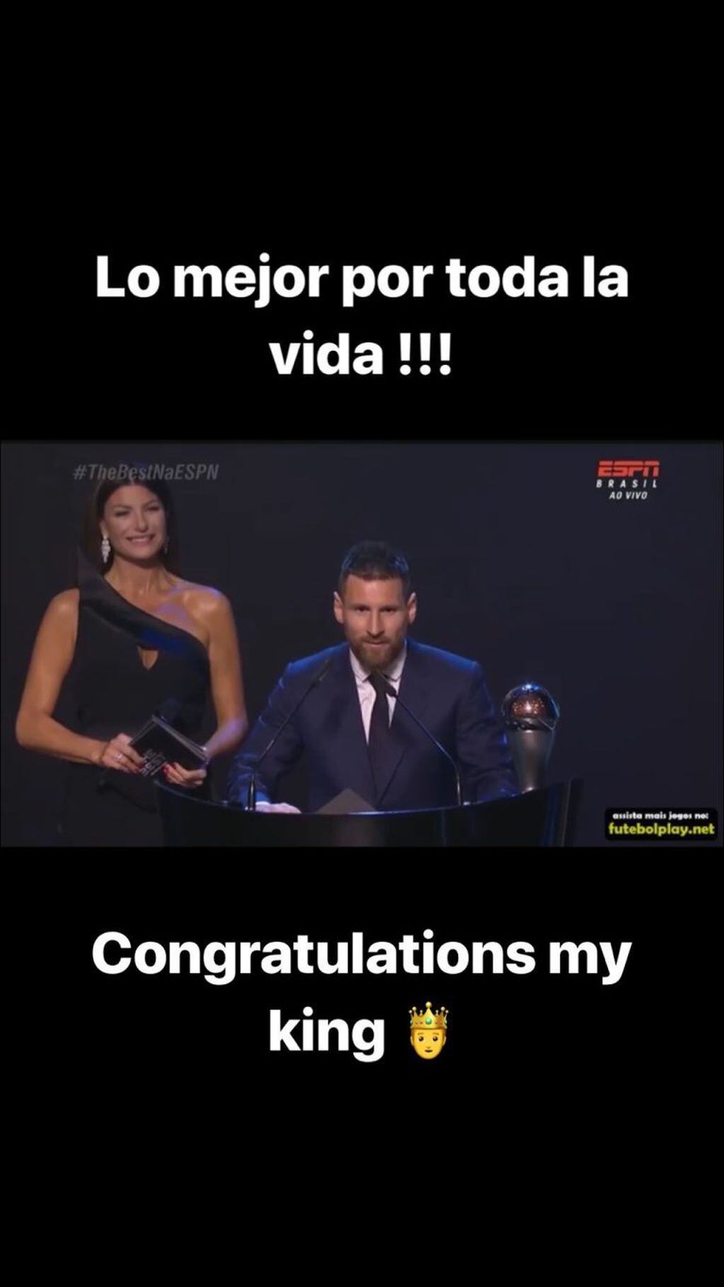 Susy Cortez, la ganadora de Miss Bumbum, felicitó a Lionel Messi por su premio (Foto: Instagram/ suzycortezoficial)