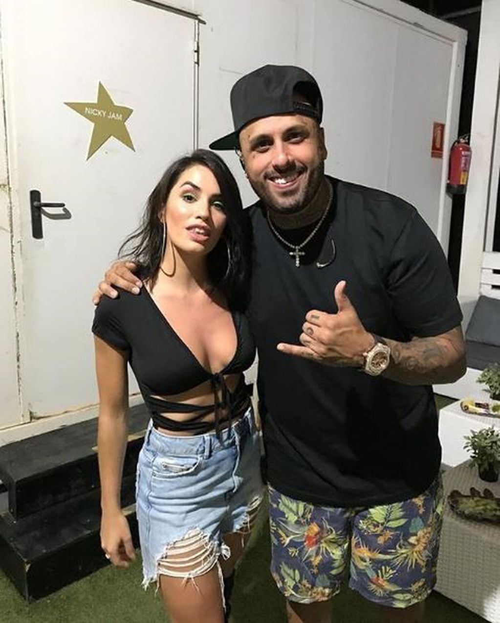 Lali junto a Nicky Jam en el festival Starlite (Instagram)