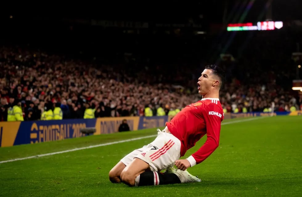 Cristiano Ronaldo festejando un gol.