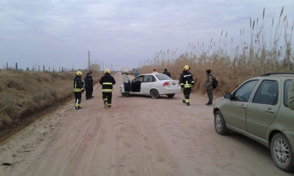 Accidente en zona rural de Leones.