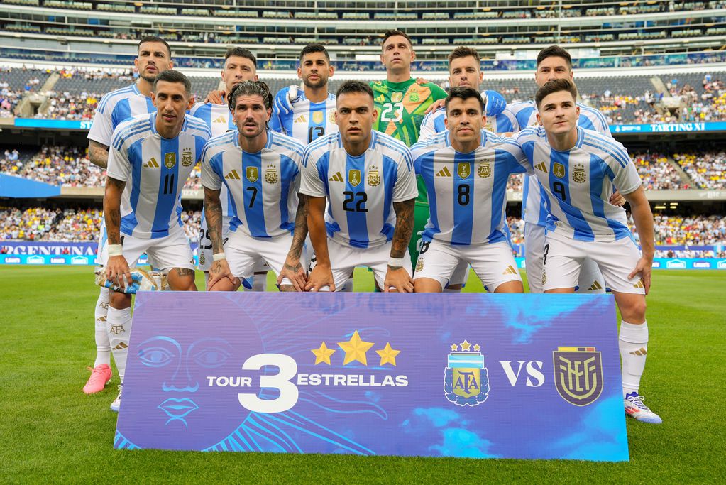 La selección argentina enfrentó a Ecuador en un amistoso internacional. (Prensa Argentina)