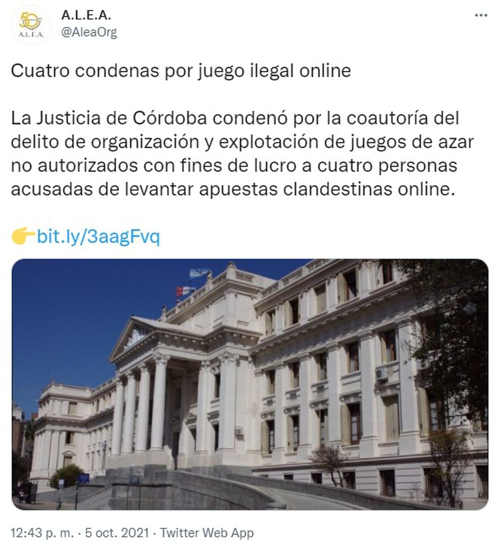 La Justicia de Córdoba condenó a cuatro personas que realizaban apuestas clandestinas.