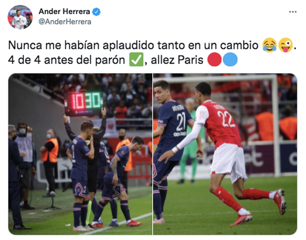 La broma de Ander Herrera tras el debut de Lionel Messi.