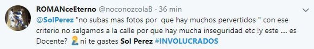 Los usuarios tomaron partido en Twitter en el marco del cruce entre Sol Pérez y el "Profe Nico" en Involucrados