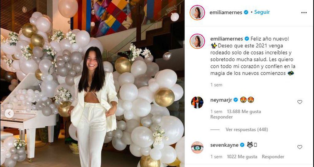 Emilia Mernes y el comentario de Neymar