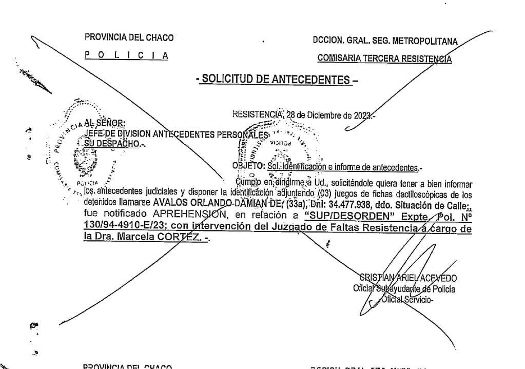Documento completo de la carta que presentó Emerenciano desde la cárcel.