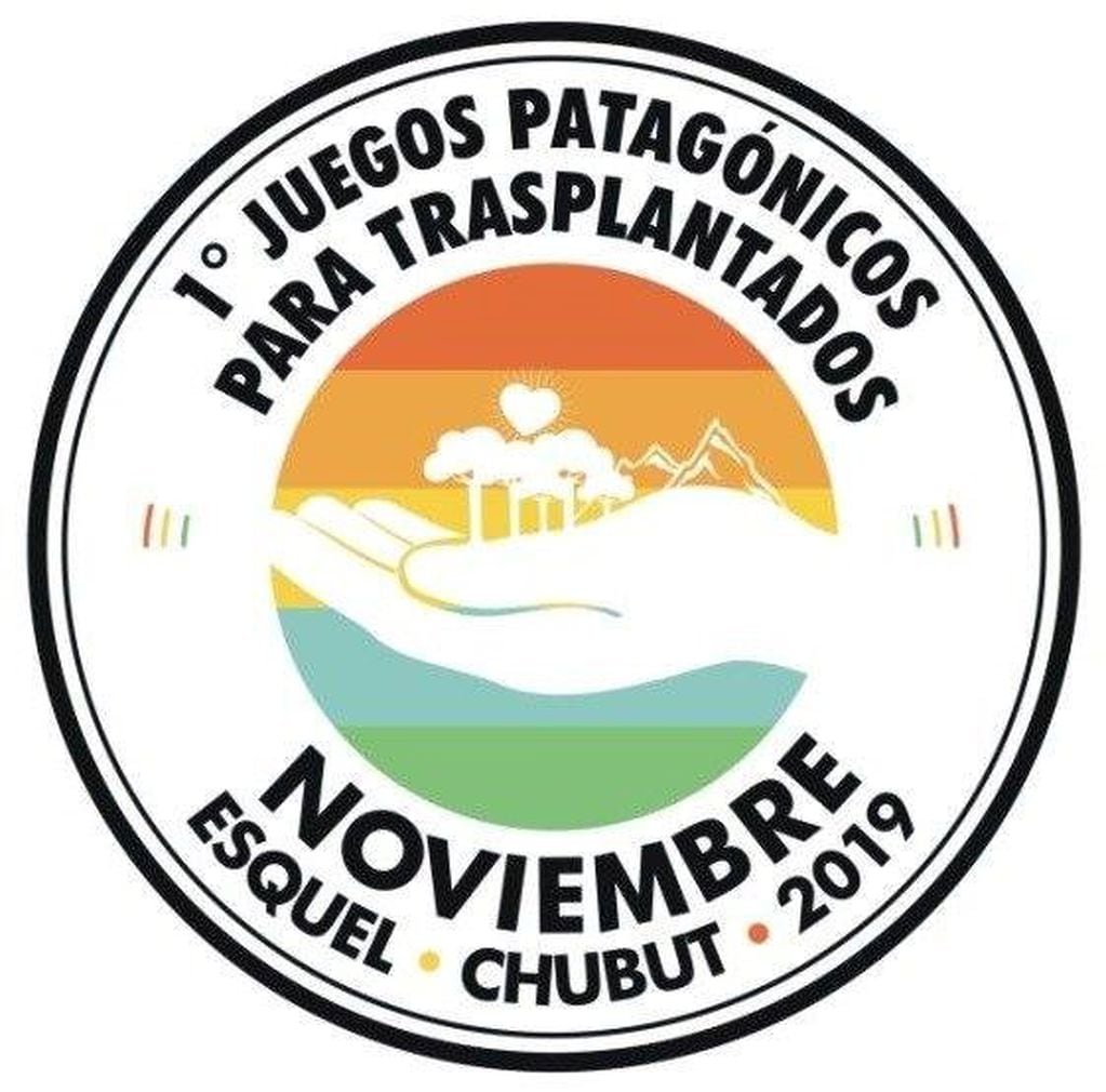 Logo de Los Juegos Patagónicos para personas trasplantadas que se llevará a cabo en la ciudad cordillerana de Esquel, durante este finde semana.