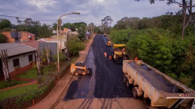 Pavimento Urbano se encuentra realizando obras en Puerto Iguazú