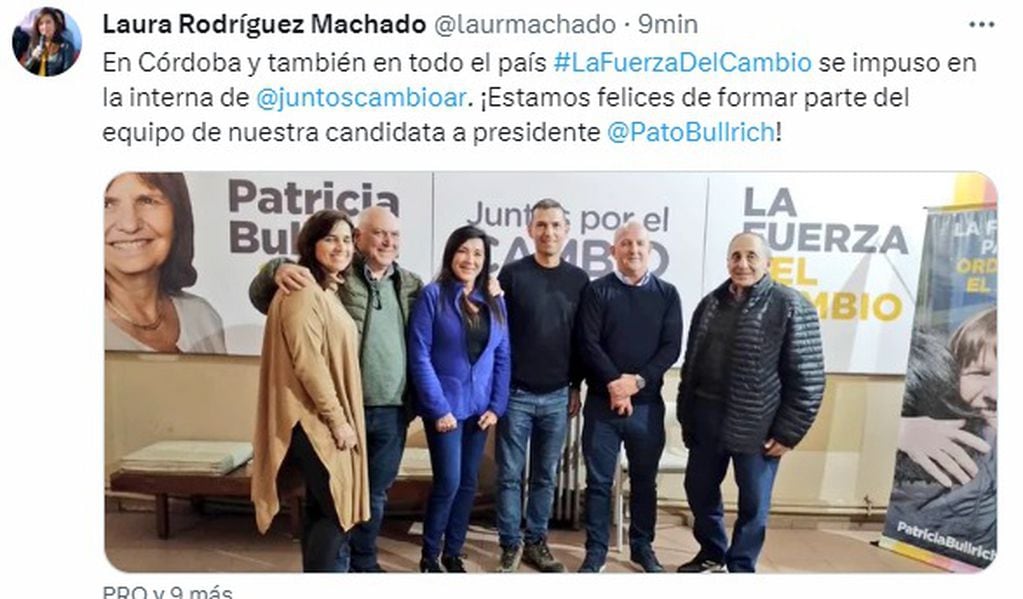 Laura Rodríguez Machado y el abrumador triunfo de Patricia Bullrich.