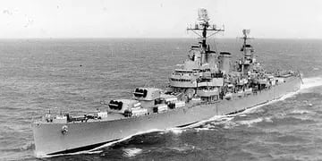 Imagen del crucero General Belgrano, hundido por Inglaterra en la guerra de Malvinas de 1982.