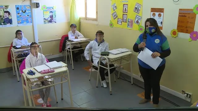 Clases presenciales en San Luis. Doce escuelas sanluiseñas volvieron a las aulas.