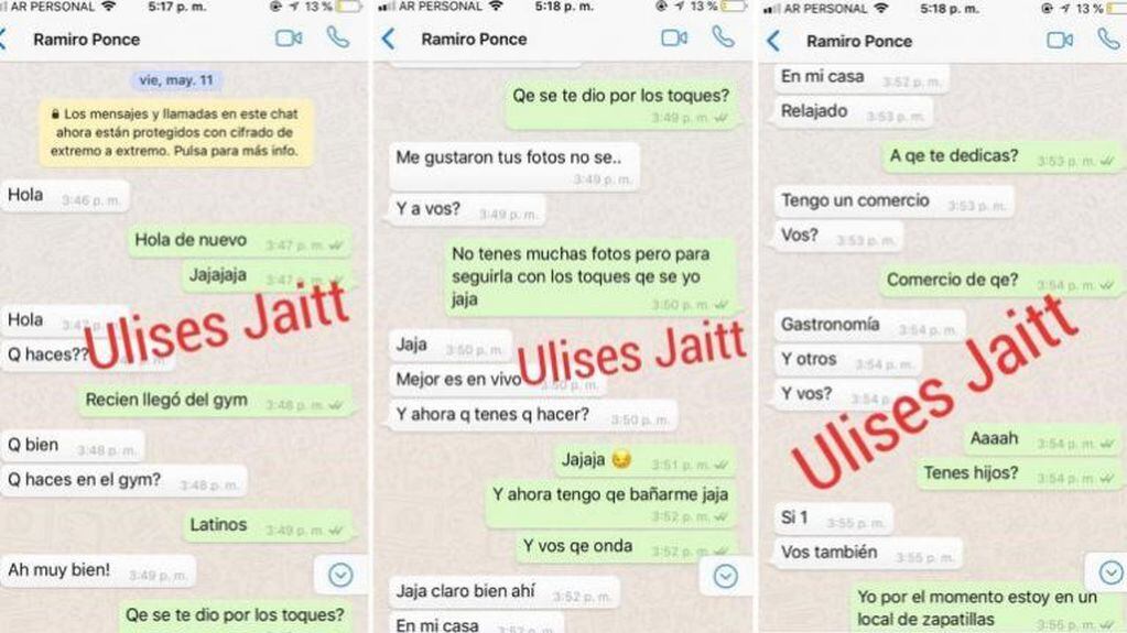 Ulises Jaitt difundió supuestos chats comprometedores de la pareja de Florencia Peña