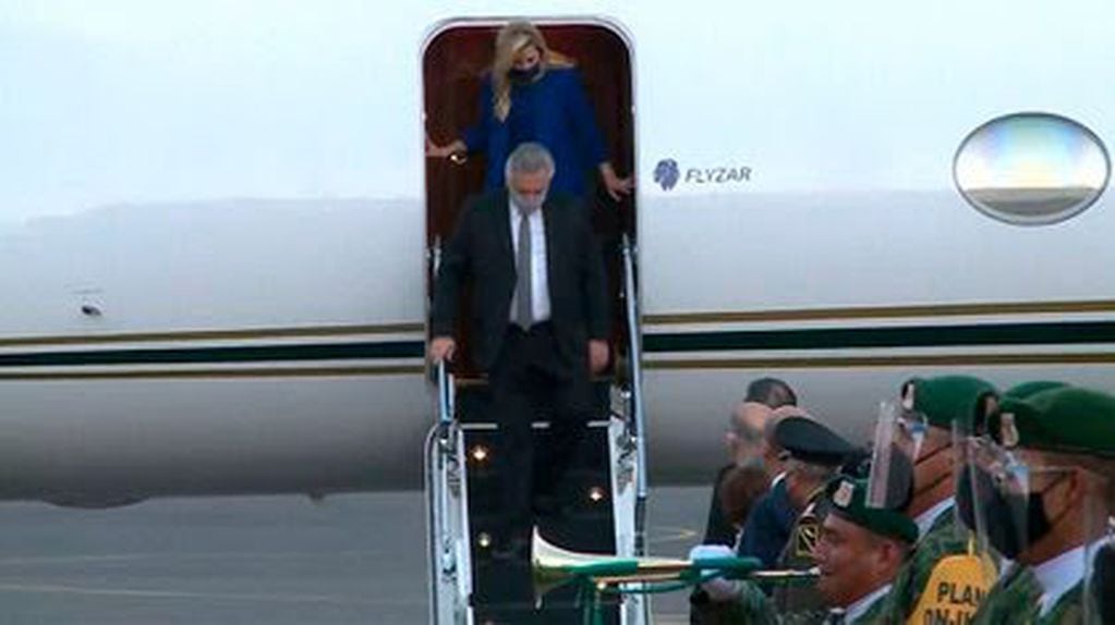 El presidente viajó a México en el avión de Messi en 2021.