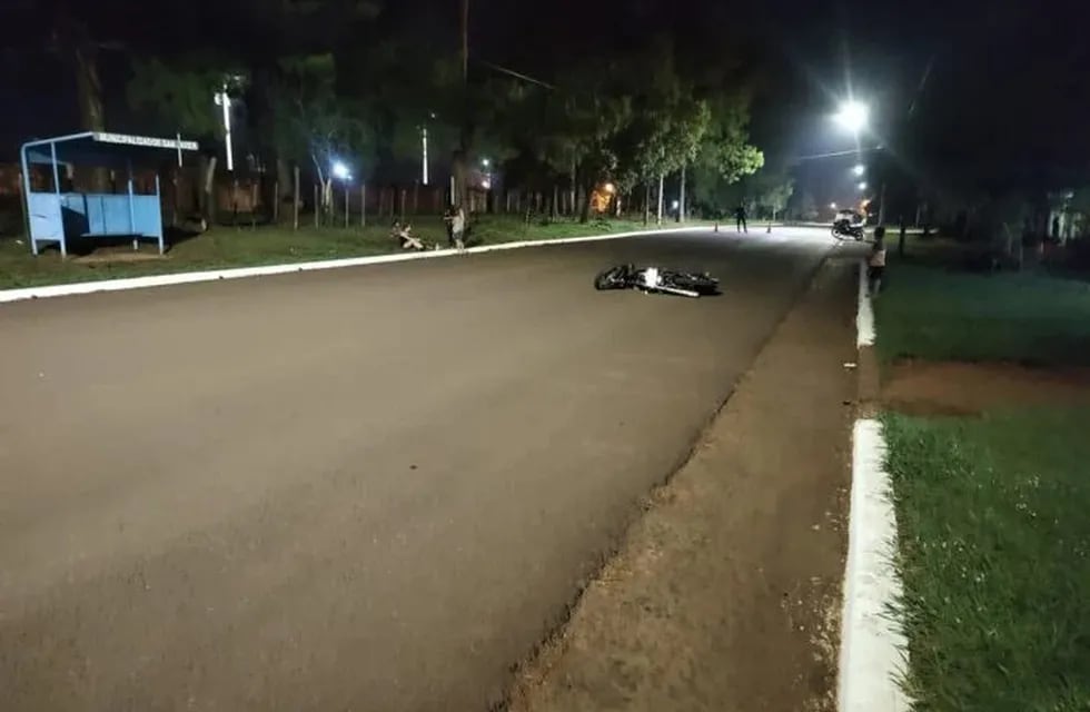 Una motociclista resultó gravemente herida tras chocar contra un perro en Leandro N. Alem.