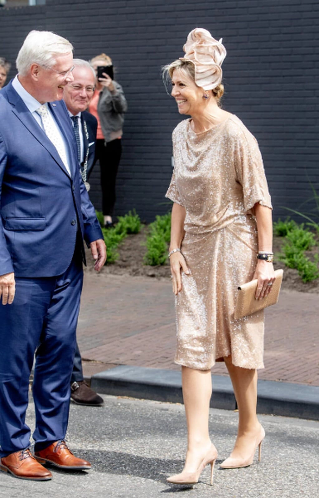 La monarca deslumbró con su imponente look brilloso que eligió para un evento formal en su país, Holanda.