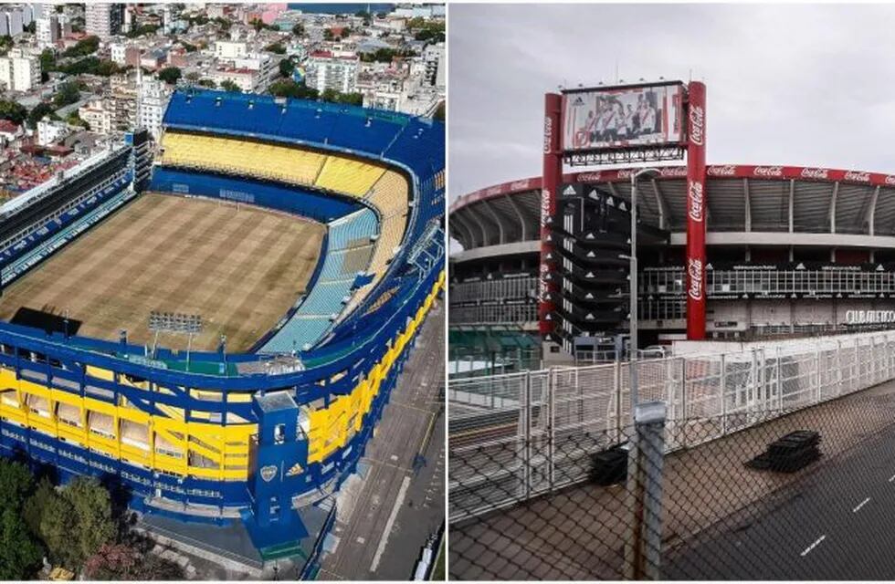 La Bombonera y El Monumental. (EFE)