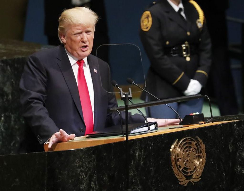 Donald Trump, durante su discurso en la ONU. Foto: EFE.