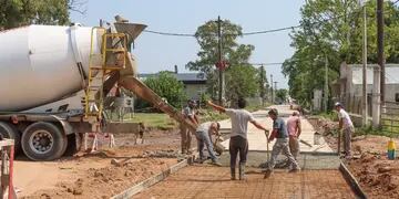 Obras de pavimentación en Gualeguaychú