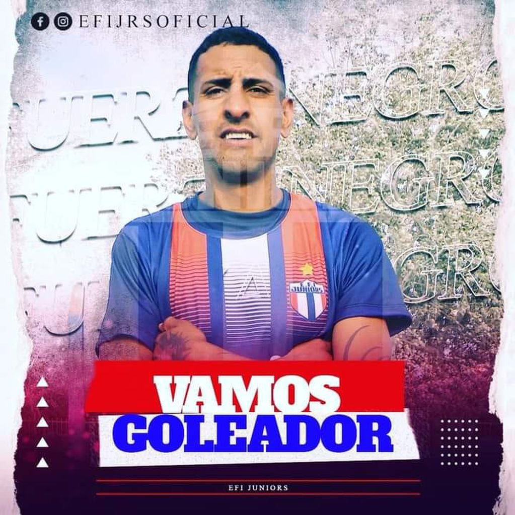 Daniel Garro, jugador de EFI Juniors de San Luis que debió ser internado