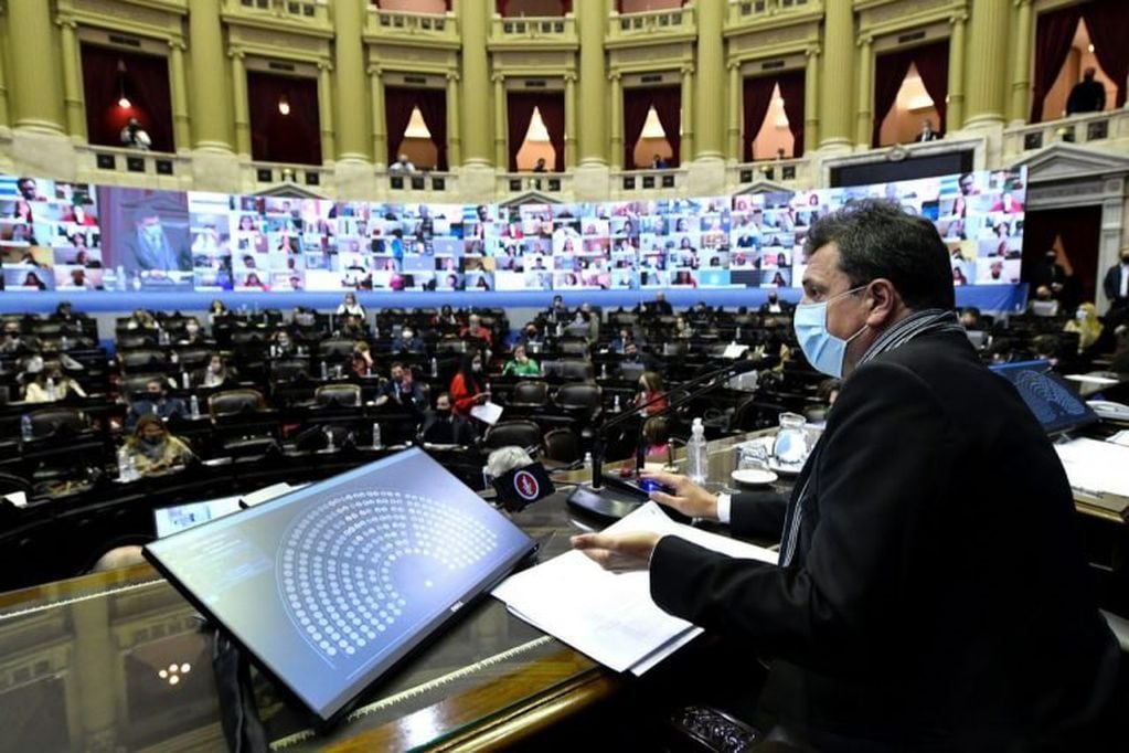 Sergio Massa preside una sesión mixta en Diputados. (Foto: Prensa)