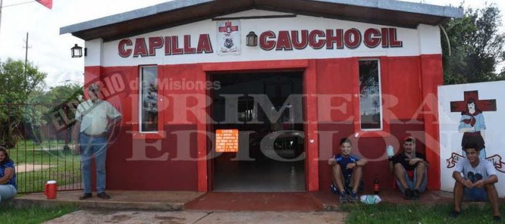 Homenaje al Gauchito Gil en Garupá, Misiones. (Foto: Primera Edición)