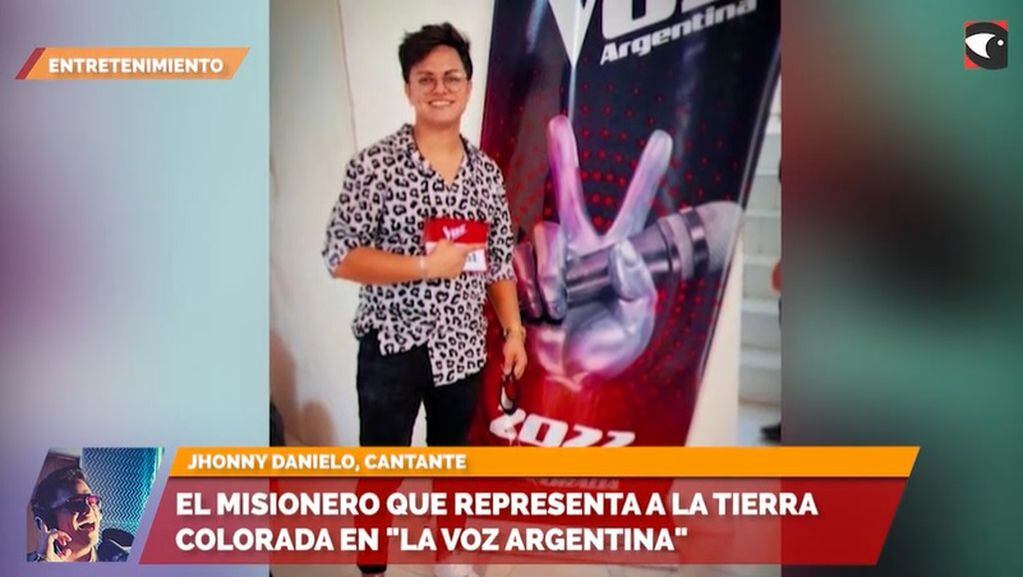 Jhonny Danielo, el representante de la tierra colorada en “La Voz Argentina”.