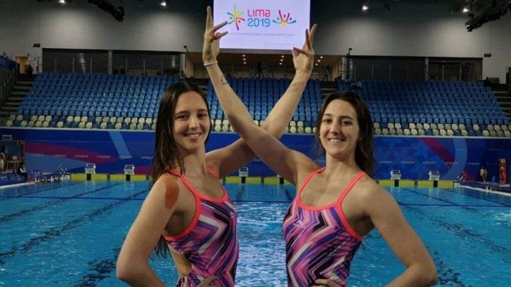 Camila Arregui y Trinidad López participarán de la final en Nado Sincronizado (Foto: web)