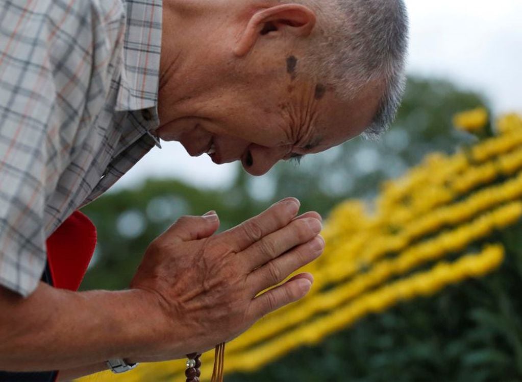 Japón conmemora 74 años de la bomba atómica que destruyó Hiroshima (Foto: Kyodo News/AP)