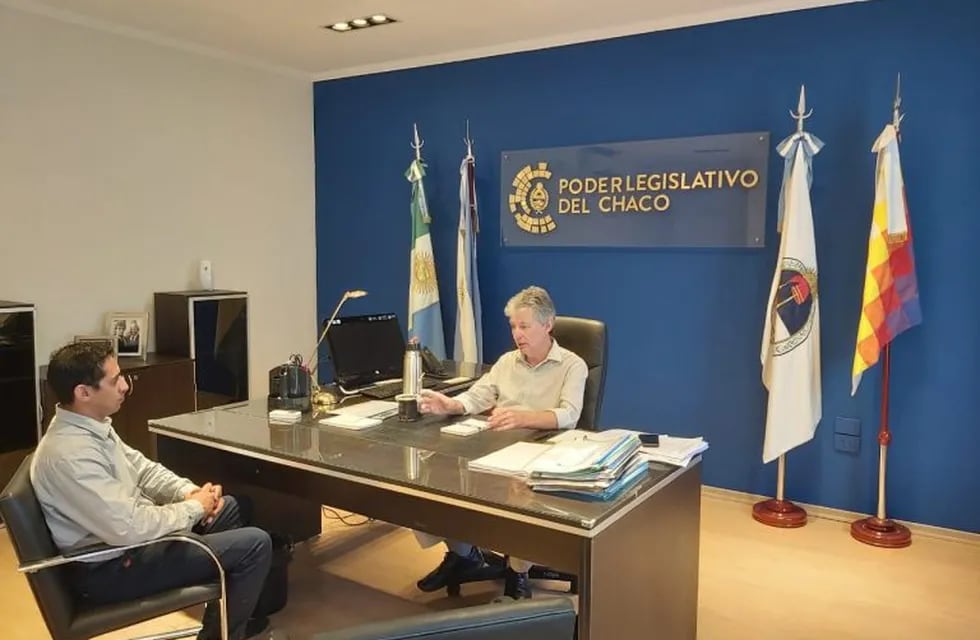 Sager se reunió con Francisco Martignago y Saúl Colman (Prensa Presidencia Cámara de Diputados)
