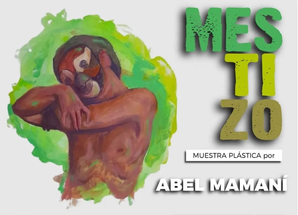 "Mestizo" es la muestra individual de pintura que presentó este miércoles Abel Mamaní en el Centro Cultural "Héctor Tizón" de San Salvador de Jujuy.