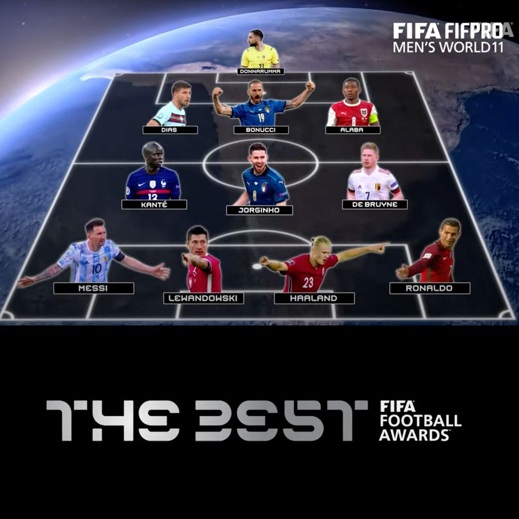 Estos fueron los once futbolistas masculinos que la Fifa reconoció.