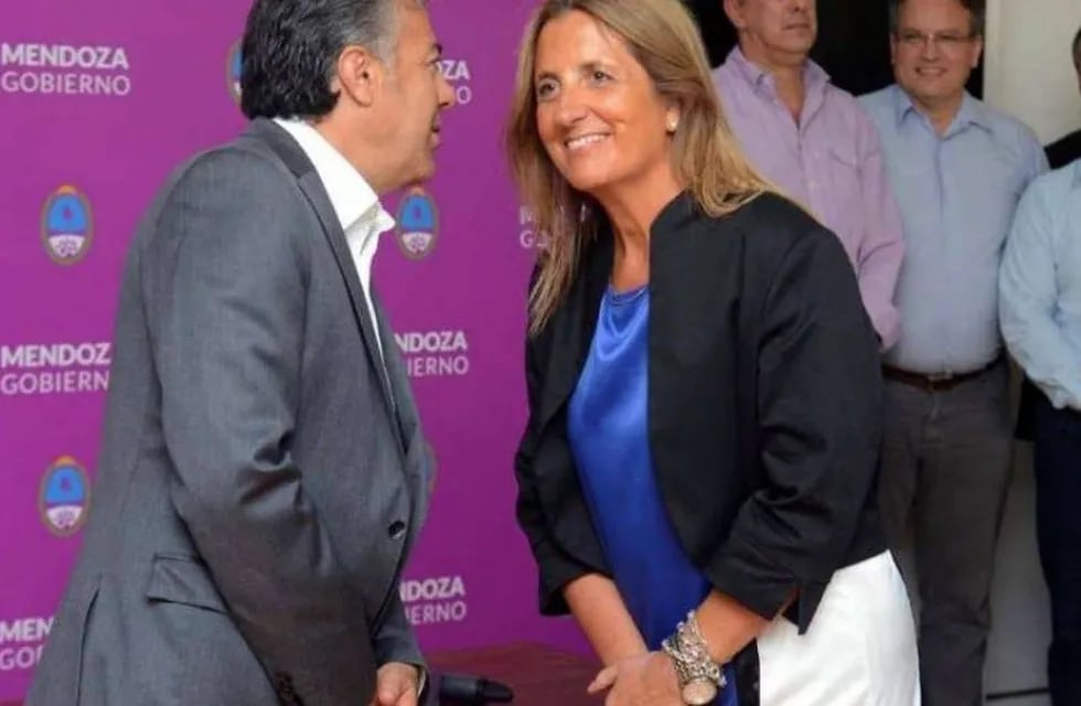 La diputada nacional Claudia Najul junto a Alfredo Cornejo.
