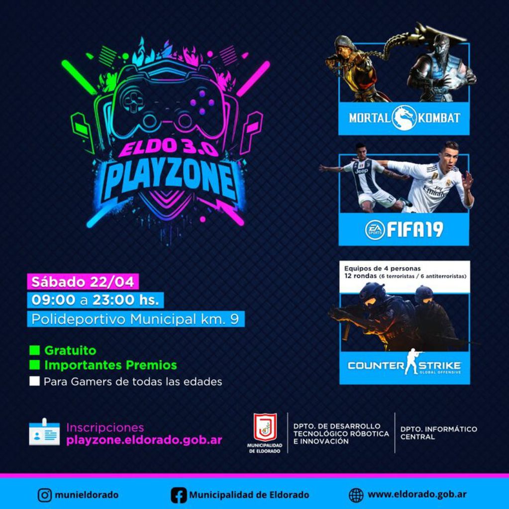 Eldorado vivirá un torneo de videojuegos gratuito en la PlayZone Eldorado.