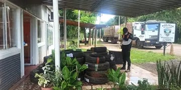 Secuestran neumáticos de contrabando en Puerto Iguazú