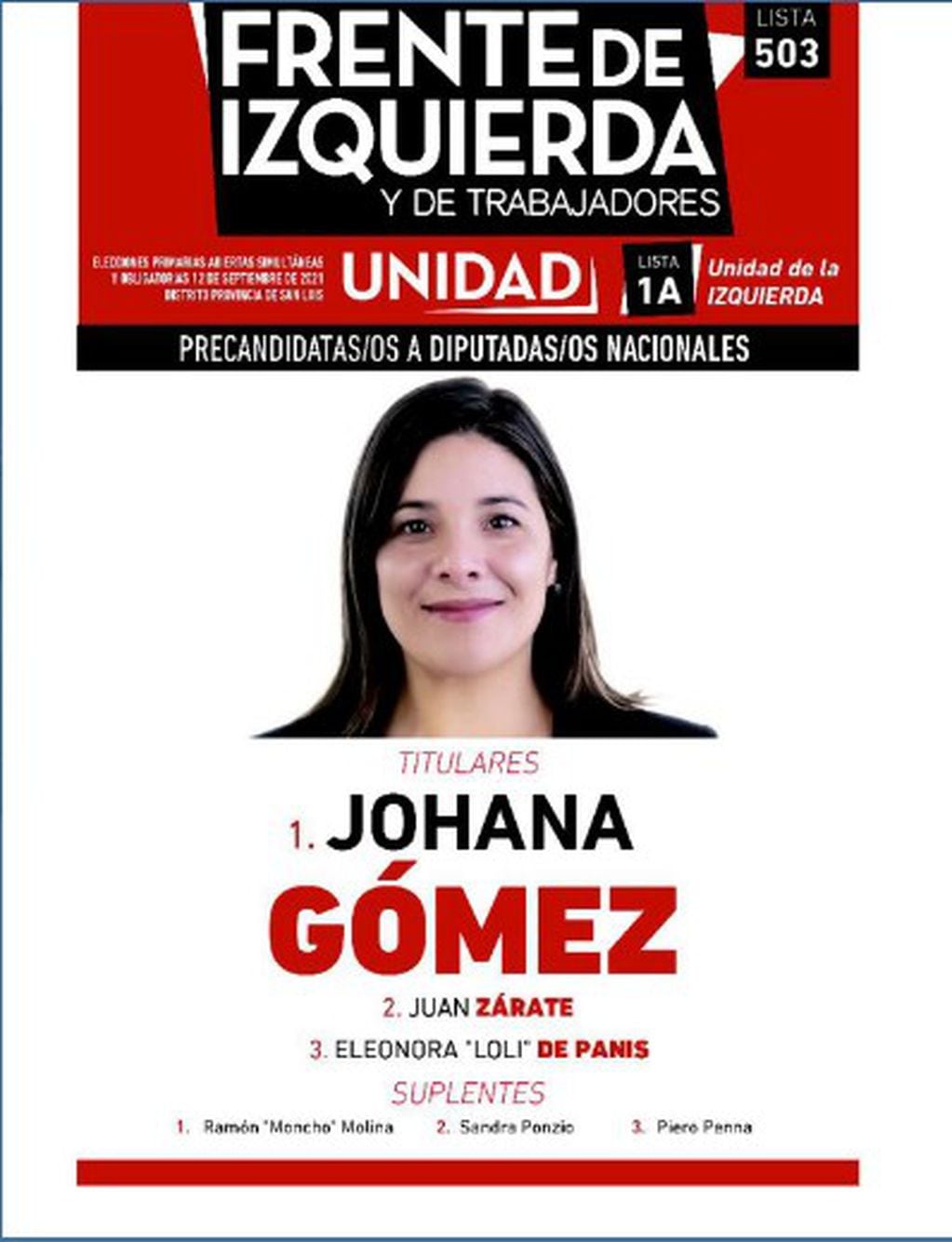 Precandidatos Frente de Izquierda