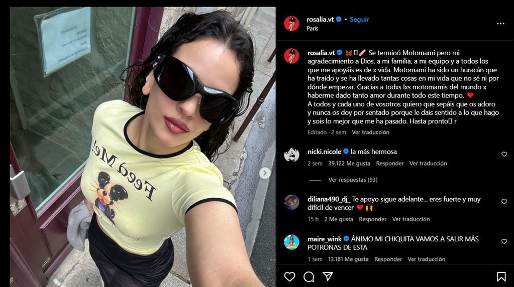 Rosalia en Instagram