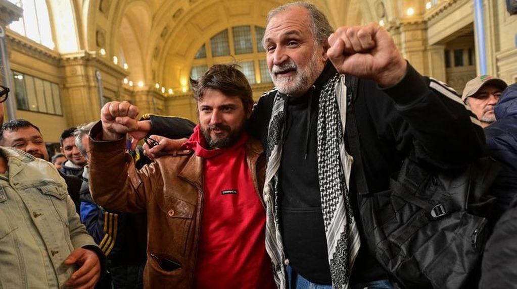 Juan Grabois y Eduardo Belliboni, dos de los principales líderes de los movimientos sociales. Por ahora, desde la Izquierda no mostrarán apoyo a la vicepresidenta. 