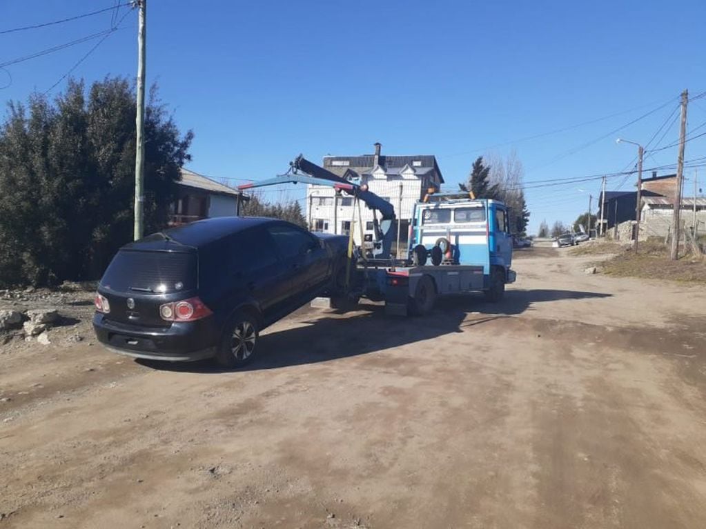 Auto secuestrado en San Carlos de Bariloche (web).