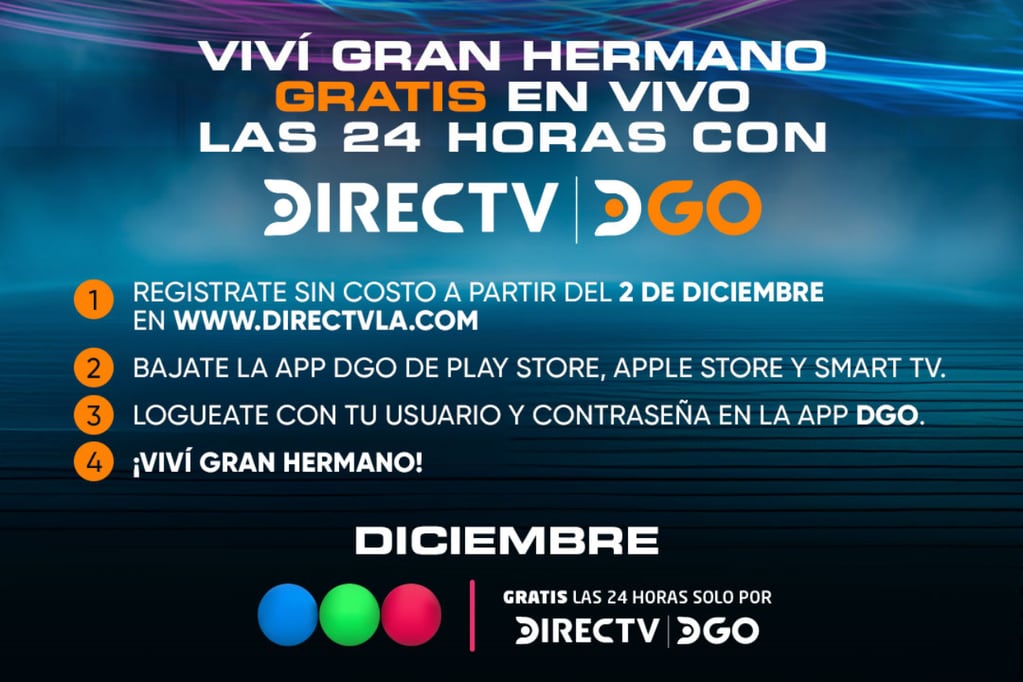 Gran Hermano por DirecTV Go.
