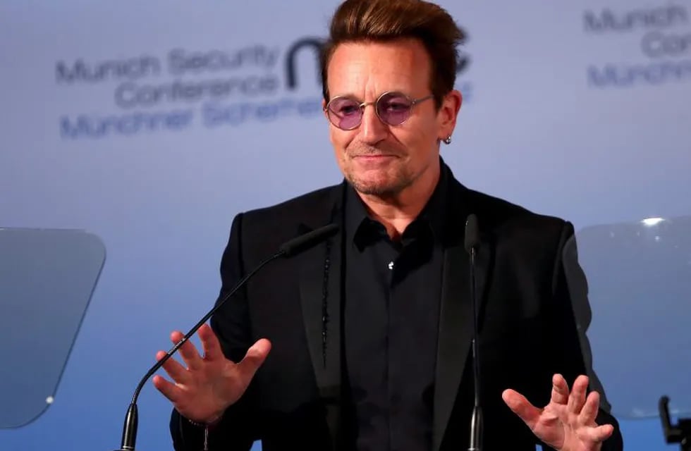 Musician Bono from U2 speaks at the opening of the 53rd Munich Security Conference in Munich, Germany, February 17, 2017.  REUTERS/Michael Dalder