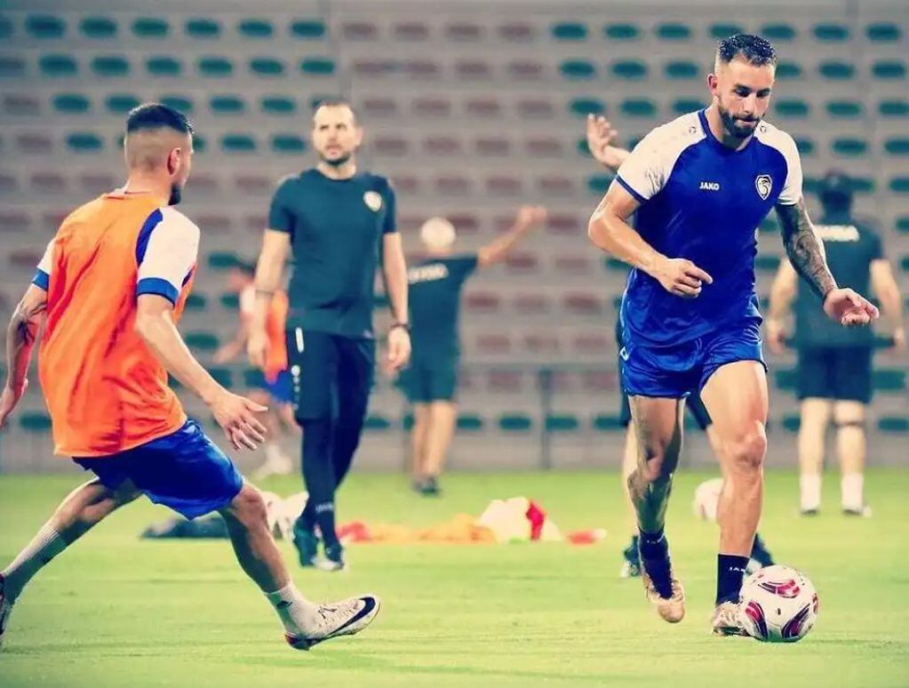 Ibrahim Hesar, delantero de Belgrano, se entrenó y jugó en la Selección de Siria en un amistoso ante Kuwait