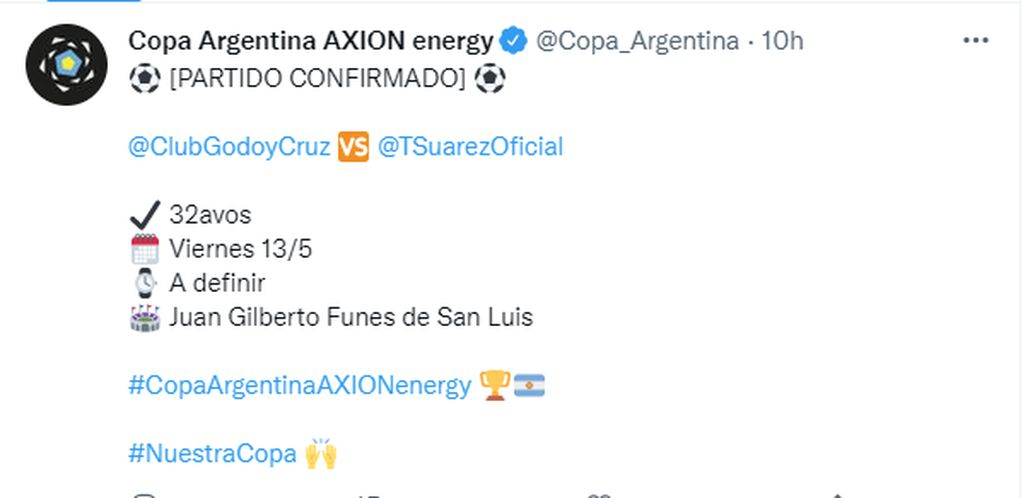 Copa Argentina: Godoy cruz vs. Tristán Suárez